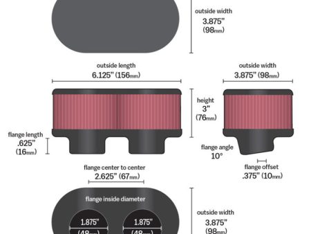 K&N Universal Rubber Filter Online now