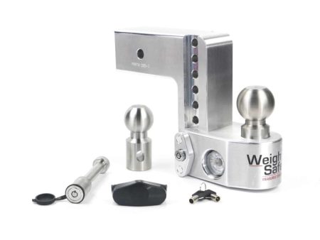 Weigh Safe 6in Drop Hitch w Built-in Scale & 3in Shank (10K 21K GTWR) w WS05 - Aluminum Fashion