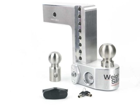 Weigh Safe 8in Drop Hitch w Built-in Scale & 3in Shank (10K 21K GTWR) - Aluminum Sale