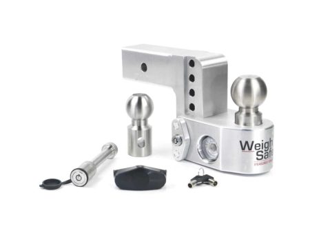 Weigh Safe 4in Drop Hitch w Built-in Scale & 2.5in Shank (10K 18.5K GTWR) w WS05 - Aluminum Supply