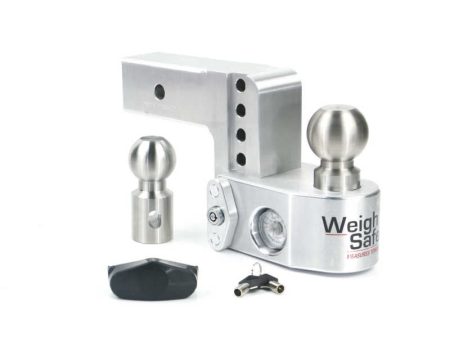 Weigh Safe 4in Drop Hitch w Built-in Scale & 2.5in Shank (10K 18.5K GTWR) - Aluminum Sale