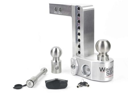 Weigh Safe 8in Drop Hitch w Built-in Scale & 2in Shank (10K 12.5K GTWR) w WS05 - Aluminum Discount