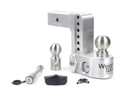 Weigh Safe 6in Drop Hitch w Built-in Scale & 2.5in Shank (10K 18.5K GTWR) w WS05 - Aluminum on Sale