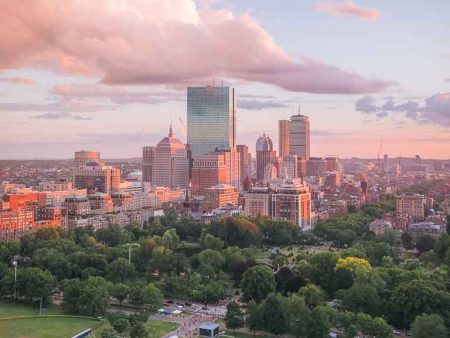 BOSTON AT SUNSET IN JUNE For Cheap