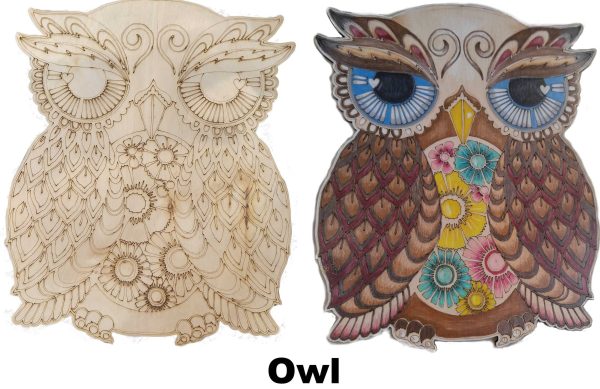 DIY - Adult Coloring - Wood Owl Hot on Sale