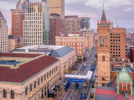 SATURDAY MORNING ON BOYLSTON STREET BEFORE BOSTON MARATHON 2023 Online Hot Sale