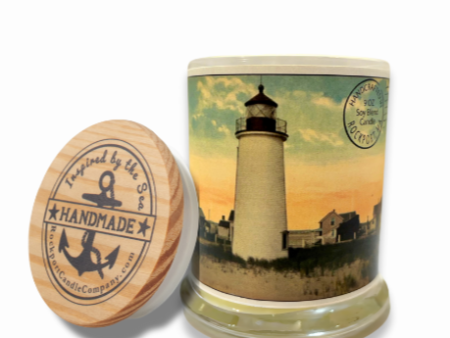 Vintage Postcard Candle - Plum Island Light Cheap