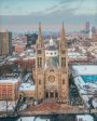 MISSION HILL: BOSTONs BASILICA IN WINTER framed WHT Blk 11x14 Online Hot Sale