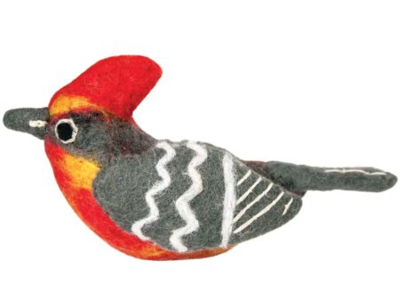 Vermillion Flycatcher Felted Bird Ornament Fashion