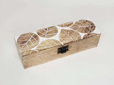 Leaf Carving Trinket or Pencil Box Online Hot Sale