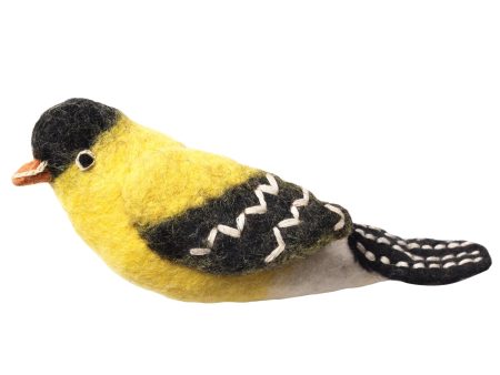 Goldfinch Felted Bird Ornament Online Sale