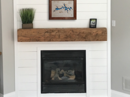 Adger Lake, NC - Laser Cut Wood Map Sale