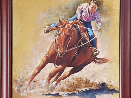 Barrel Racer - Oil Painting by Sue Zylak Cheap