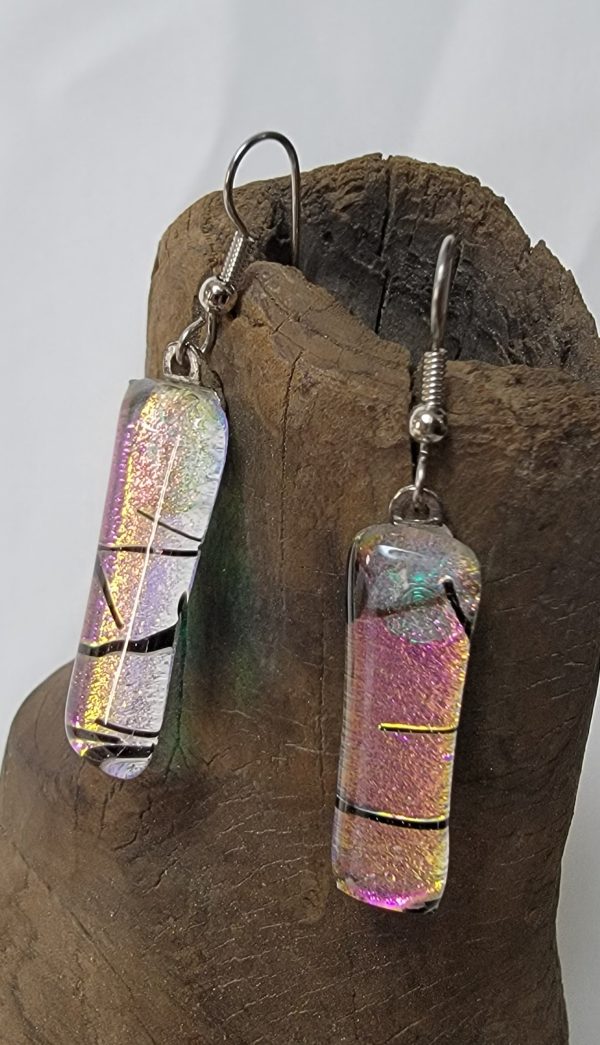 Radiance Dichroic Glass Jewelry French Hook Earrings Online Sale