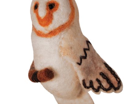 Barn Owl Felted Bird Ornament Cheap