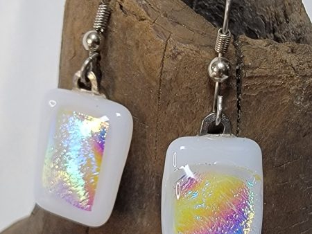 Luminescence Dichroic Glass Jewelry French Hook Earrings For Discount