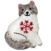 Snowflake Ragamuffin Felted Ornament Cheap