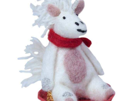 Bjorn Unicorn Felted Ornament For Discount