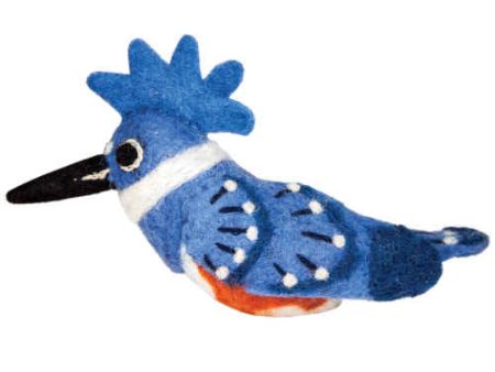 Belted Kingfisher Felted Bird Ornament Online Hot Sale